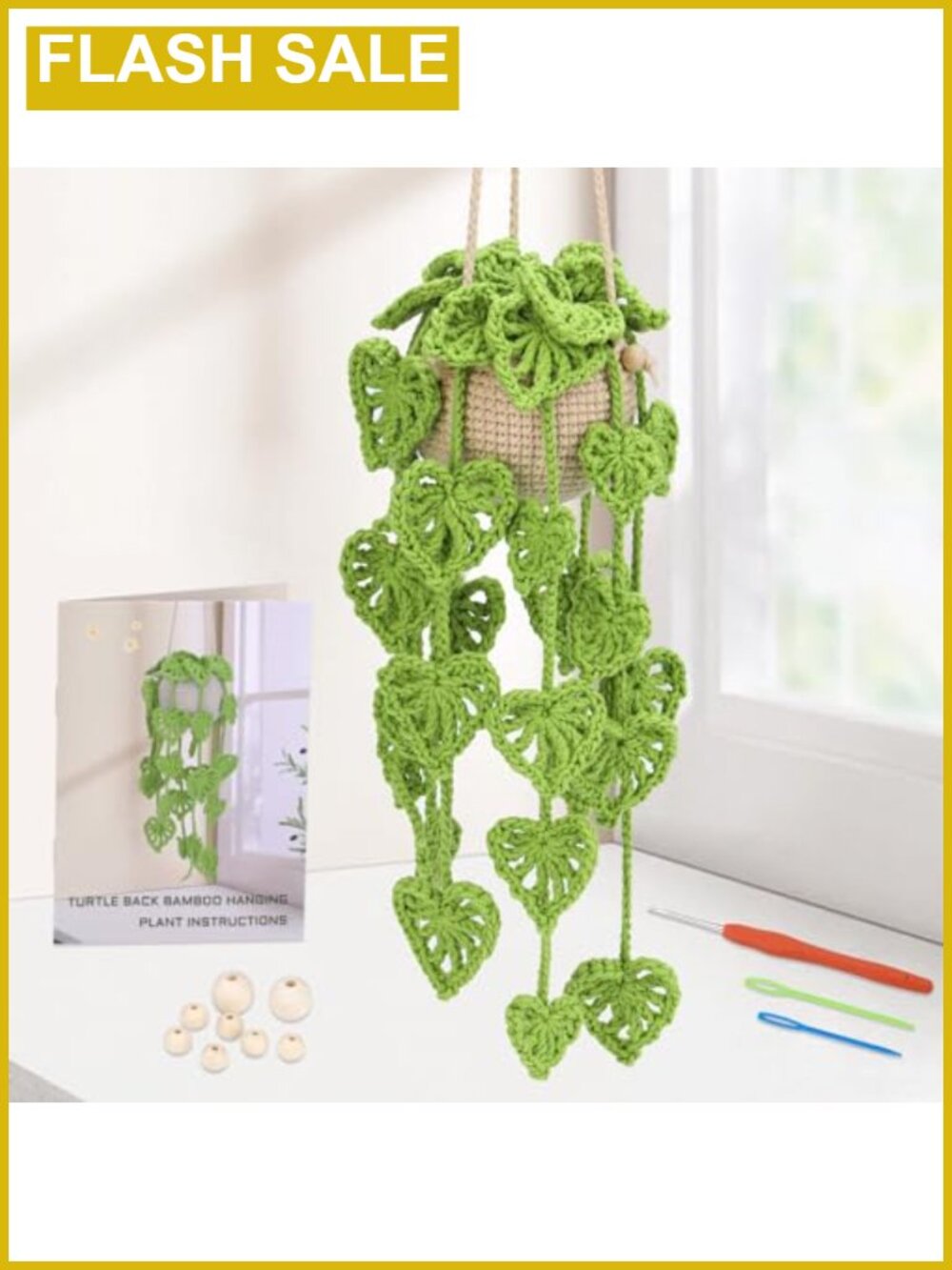 Beginner Crochet Kit Hanging Plant DIY Craft Tutorials Complete Set